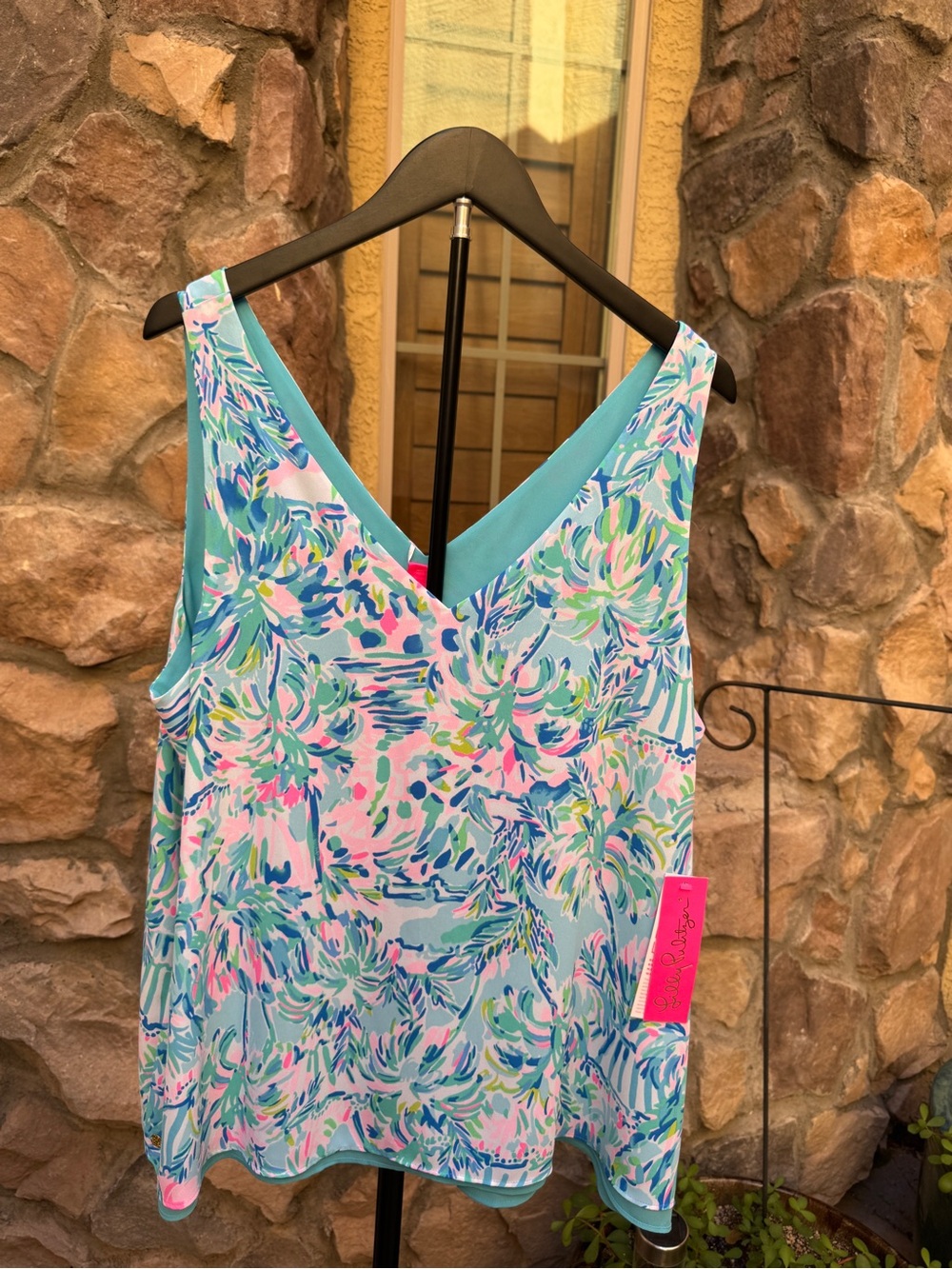 Lilly Pulitzer Florin Sleeveless V-Neck Tank Top